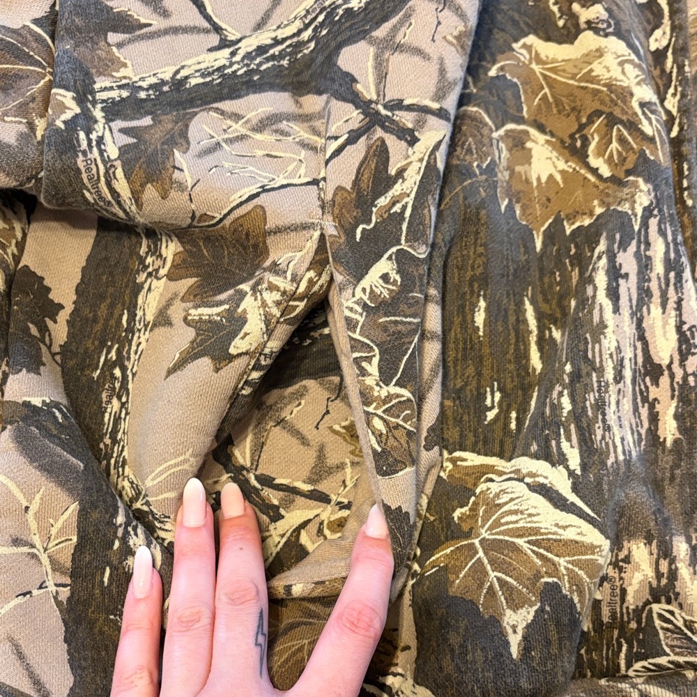 SKIMS/Post Malone Collab Camo Pattern Hooded Zip-Up Sweatshirt - Picture 2 of 5